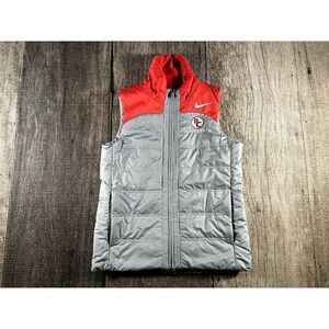 Nike Essential Filled Puffer Vest FTBL Red/Grey AQ3568-06 Size Womens Medium